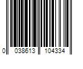 Barcode Image for UPC code 0038613104334