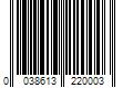 Barcode Image for UPC code 0038613220003