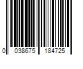 Barcode Image for UPC code 0038675184725