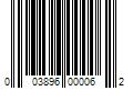 Barcode Image for UPC code 003896000062