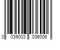 Barcode Image for UPC code 0039003036006