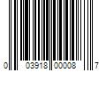 Barcode Image for UPC code 003918000087