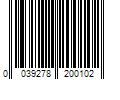 Barcode Image for UPC code 0039278200102