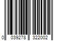 Barcode Image for UPC code 0039278322002