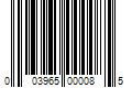 Barcode Image for UPC code 003965000085