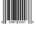 Barcode Image for UPC code 003967000076