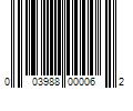 Barcode Image for UPC code 003988000062