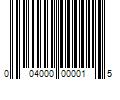 Barcode Image for UPC code 004000000015