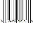 Barcode Image for UPC code 004000000169