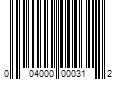 Barcode Image for UPC code 004000000312