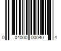 Barcode Image for UPC code 004000000404