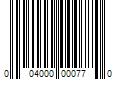 Barcode Image for UPC code 004000000770