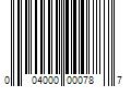 Barcode Image for UPC code 004000000787