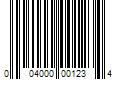 Barcode Image for UPC code 004000001234. Product Name: 