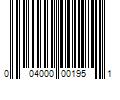 Barcode Image for UPC code 004000001951