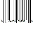 Barcode Image for UPC code 004000002590