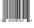 Barcode Image for UPC code 004000003214