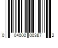 Barcode Image for UPC code 004000003672