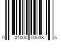 Barcode Image for UPC code 004000005386