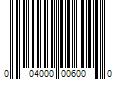 Barcode Image for UPC code 004000006000