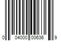 Barcode Image for UPC code 004000006369