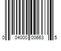 Barcode Image for UPC code 004000006635