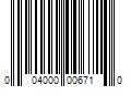 Barcode Image for UPC code 004000006710