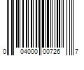 Barcode Image for UPC code 004000007267