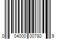 Barcode Image for UPC code 004000007809