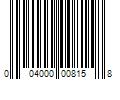 Barcode Image for UPC code 004000008158