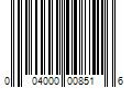 Barcode Image for UPC code 004000008516