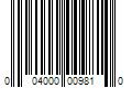 Barcode Image for UPC code 004000009810