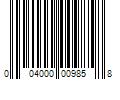 Barcode Image for UPC code 004000009858