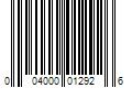 Barcode Image for UPC code 004000012926