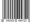 Barcode Image for UPC code 0040000494720