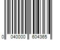 Barcode Image for UPC code 0040000604365