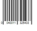 Barcode Image for UPC code 0040011325433