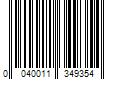 Barcode Image for UPC code 0040011349354