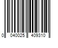 Barcode Image for UPC code 0040025409310