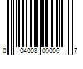 Barcode Image for UPC code 004003000067