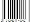 Barcode Image for UPC code 0040063400027