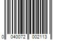 Barcode Image for UPC code 0040072002113