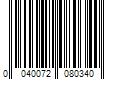 Barcode Image for UPC code 0040072080340