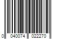 Barcode Image for UPC code 0040074022270