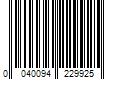 Barcode Image for UPC code 0040094229925