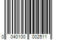 Barcode Image for UPC code 0040100002511