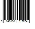 Barcode Image for UPC code 0040100017874