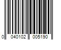 Barcode Image for UPC code 0040102005190