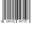 Barcode Image for UPC code 0040102047107