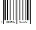 Barcode Image for UPC code 0040102324758